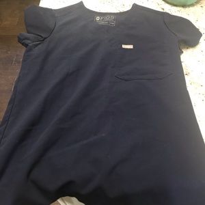 Navy blue figs scrub set